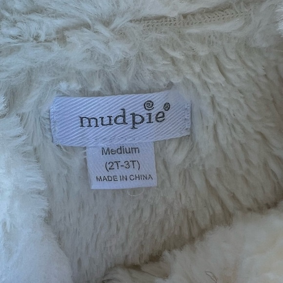 Mudpie Cream Faux Fur Toddler Vest Size 2T/3T - Picture 2 of 4